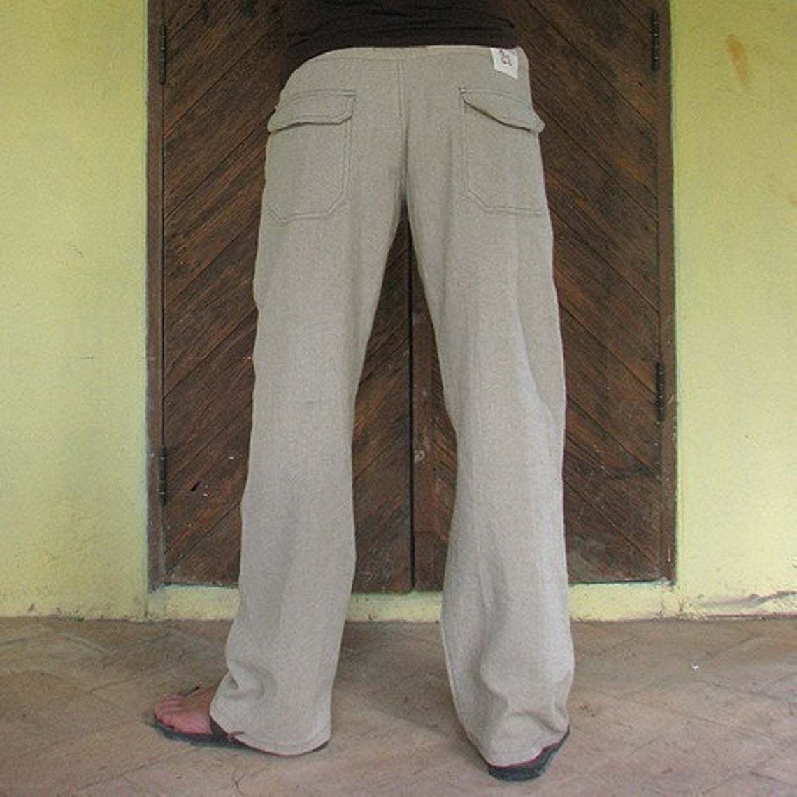 Hot Men's Loose Solid Color Casual Trousers